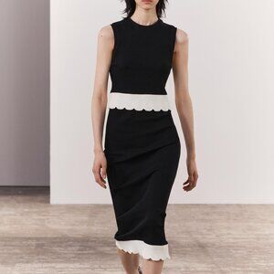 ZARA MIXED RIBBED SKIRT
